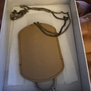 Maison Margiela Silver Leather Key Holder Necklace